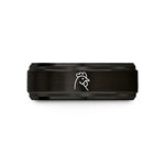 unique gifts for her – black tungsten chicken wedding band