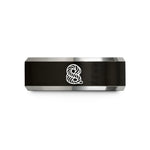 presents for male boss – black & gray tungsten kinetic rope coiled wedding band