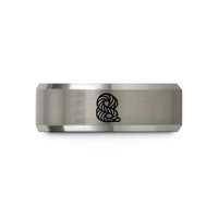 unique presents for him – black & gray tungsten kinetic rope coiled wedding band