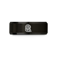 corporate presents for men – black tungsten kinetic rope coiled wedding band