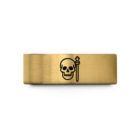 men tungsten wedding band – gold tungsten skull scepter wedding band