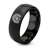 Gifts for Brothers Girlfriend – black tungsten peacock fan ring