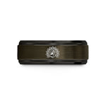 presents under fifty dollars – gunmetal & black tungsten peacock fan wedding band
