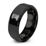thoughtful present for her – black tungsten waterfall ring