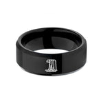 special presents for her – black tungsten waterfall wedding band