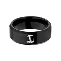 special presents for her – black tungsten waterfall wedding band