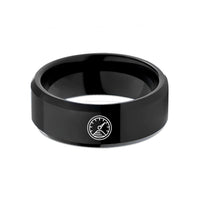 unique presents for moms – black tungsten altimeter dial wedding band