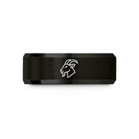 presents for tired moms – black tungsten billy goat wedding band