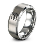 unique presents for moms – gray tungsten e bike icon ring
