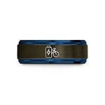 unique presents for moms – gunmetal & blue tungsten e bike icon wedding band