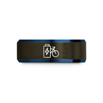 unique presents for moms – gunmetal & blue tungsten e bike icon wedding band