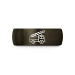 presents for working moms – gunmetal & black tungsten ladder truck wedding band