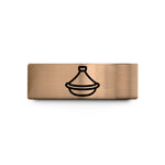 unique presents for her – rose gold & blue tungsten tagine pot wedding band