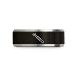 unique presents for her – black & grey tungsten torque wrench wedding band