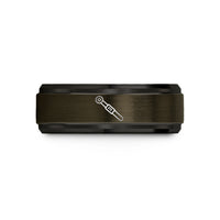 personalized mechanic presents – gunmetal & black tungsten torque wrench wedding band