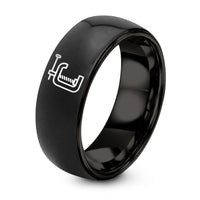 Gifts for Cyclists Men – black tungsten clamp ring