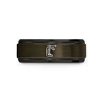 best presents for cyclists – gunmetal & black tungsten clamp wedding band
