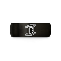 cycling presents for him – black tungsten i beam rivets wedding band