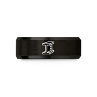 cool bike gear presents – black tungsten i beam rivets wedding band