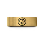 stylish bicycle rings him – gold tungsten note circle wedding band