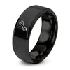 Wrench Spanner – Tungsten Wedding Band, 8 mm, Black Comfort-Fit Unisex