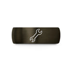 special presents for couples – gunmetal & black tungsten wrench spanner wedding band