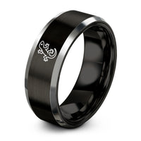 birthday presents for him – black & grey tungsten gecko ring