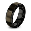 Oyster Shucker – Tungsten Wedding Band, 8 mm, Gunmetal, Black Comfort-Fit Unisex
