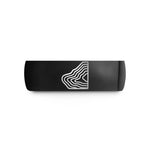 unique presents for fathers – black tungsten coastal shelf contours wedding band