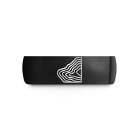 unique presents for fathers – black tungsten coastal shelf contours wedding band