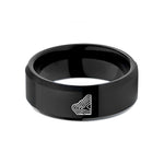 best presents for fathers – black tungsten coastal shelf contours wedding band