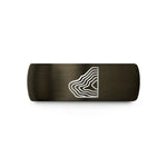 best presents for fathers – gunmetal & black tungsten coastal shelf contours wedding band