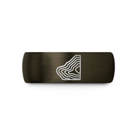 best presents for fathers – gunmetal & black tungsten coastal shelf contours wedding band