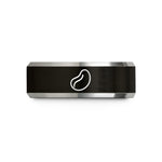 best dad Christmas presents – black & grey tungsten pea flake wedding band