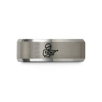 unique presents for dad – black & gray tungsten soldier rifle wedding band