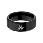 christmas presents for him – black tungsten soldier rifle wedding band