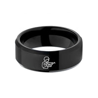 christmas presents for him – black tungsten soldier rifle wedding band