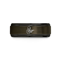 christmas presents for him – gunmetal & black tungsten soldier rifle wedding band