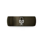 unique fishing present ideas – gunmetal & black tungsten microphone mount wedding band