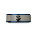 presents for male anglers – blue & grey tungsten speed light wedding band