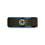 unique presents for him – gunmetal & blue tungsten speed light wedding band