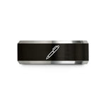 unique presents for dad – black & grey tungsten edc pen wedding band