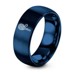 Gifts for Dad from Daughters – blue tungsten squash racquet ball ring