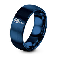 Gifts for Dad from Daughters – blue tungsten squash racquet ball ring