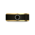 best presents for fathers – black & gold tungsten wine stain ring wedding band