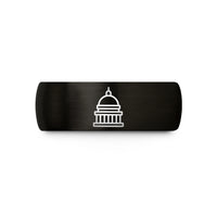 best presents for fathers – black tungsten capitol dome wedding band