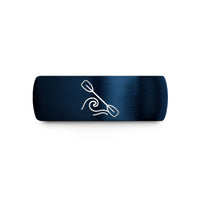presents for active dads – blue tungsten kayak paddle wave wedding band