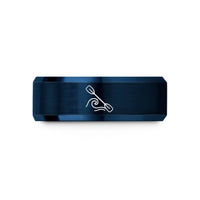 presents for active dads – blue tungsten kayak paddle wave wedding band