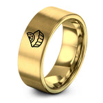 birthday presents for dad – gold tungsten lemon tart ring