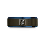 christmas presents for him – gunmetal & blue tungsten calcium ca wedding band